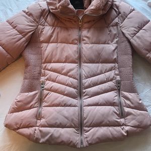 Zara light pink puffer jacket!